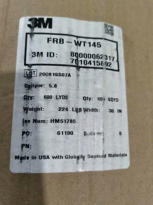FRB-WT145 3M Flame Barrier , White, 5.8 mil, Large Roll